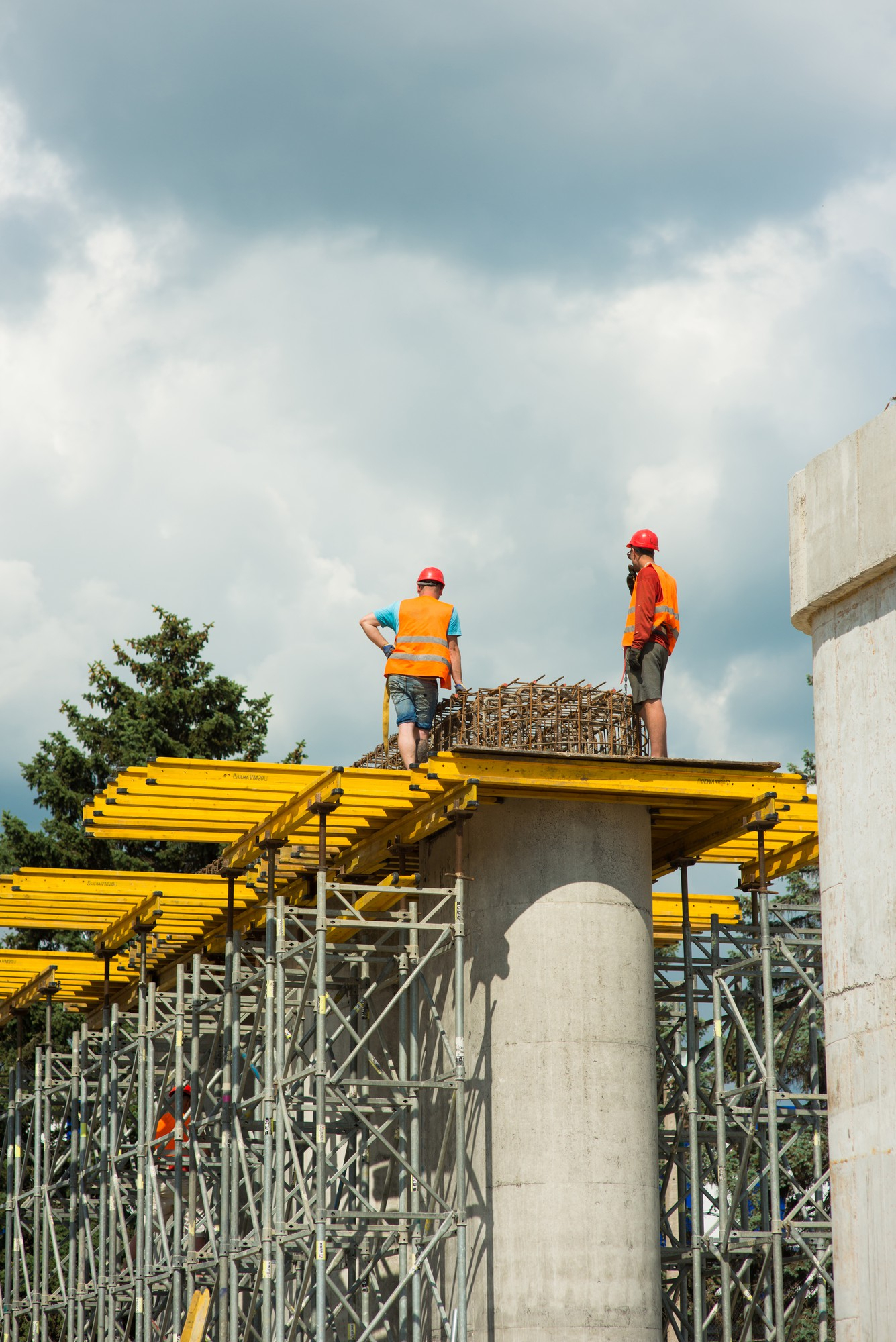 pillars under construction